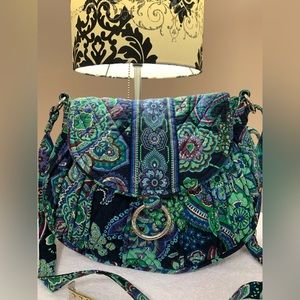 Vera Bradley Crossbody Saddle bag in Blue Rhapsody